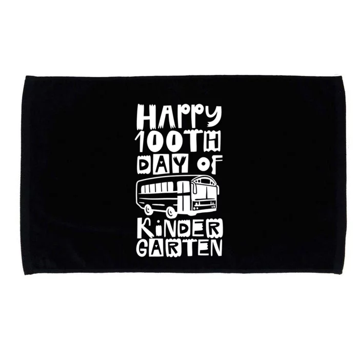 Happy 100th Day Of Kindergarten Sayings Cute Team 100 Days Cool Gift Microfiber Hand Towel