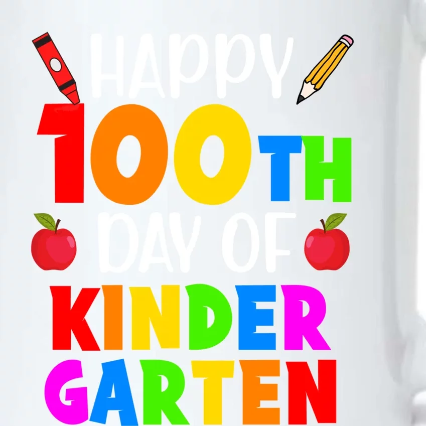 Happy 100th Day Of Kindergarten Teacher 100 Days Smarter Gift Black Color Changing Mug