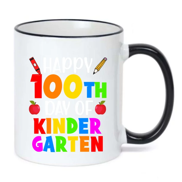 Happy 100th Day Of Kindergarten Teacher 100 Days Smarter Gift Black Color Changing Mug