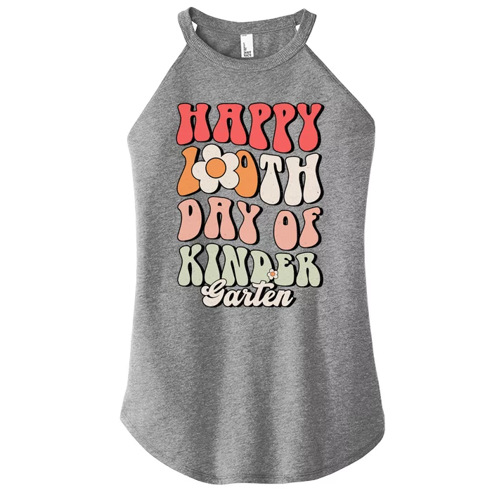 Happy 100th Day Of Kindergarten Teacher 100 Days Gift Women’s Perfect Tri Rocker Tank