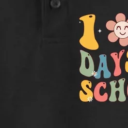 Happy 100th Day Of School Groovy 100 Days Of School Teacher Dry Zone Grid Performance Polo