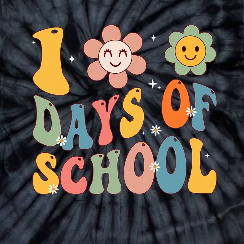 Happy 100th Day Of School Groovy 100 Days Of School Teacher Tie-Dye T-Shirt