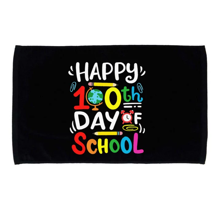 Happy 100th Day Of School 100 Days Of School Teacher Student Microfiber Hand Towel