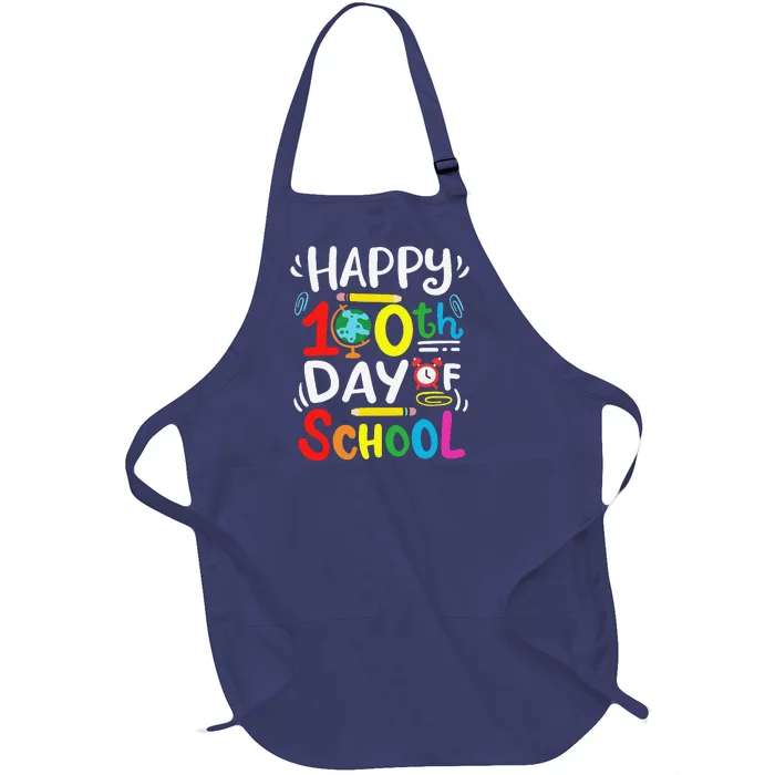 Happy 100th Day Of School 100 Days Of School Teacher Student Full-Length Apron With Pocket