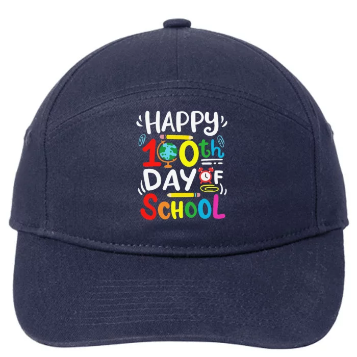 Happy 100th Day Of School 100 Days Of School Teacher Student 7-Panel Snapback Hat