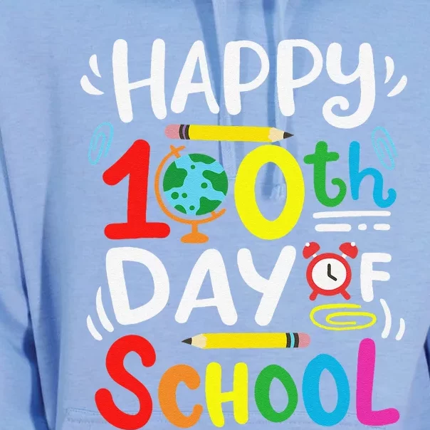 Happy 100th Day Of School 100 Days Of School Teacher Student Unisex Surf Hoodie