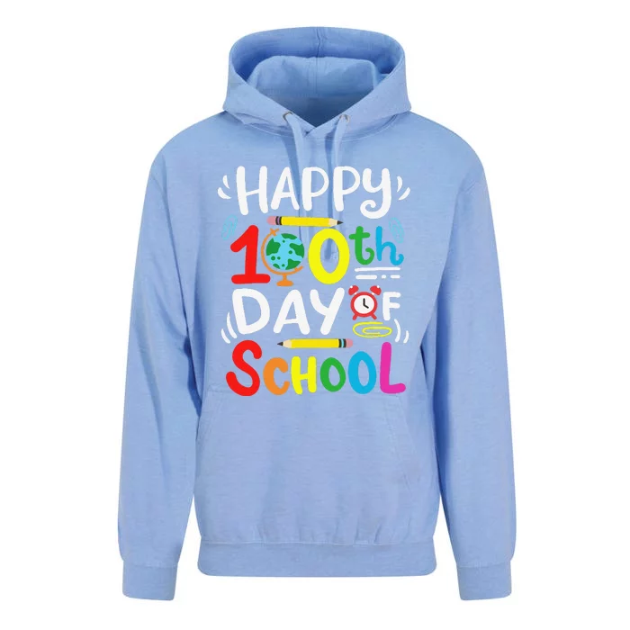 Happy 100th Day Of School 100 Days Of School Teacher Student Unisex Surf Hoodie