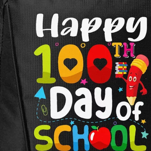 Happy 100th Day Of School 100 Days Of School Teacher Student City Backpack