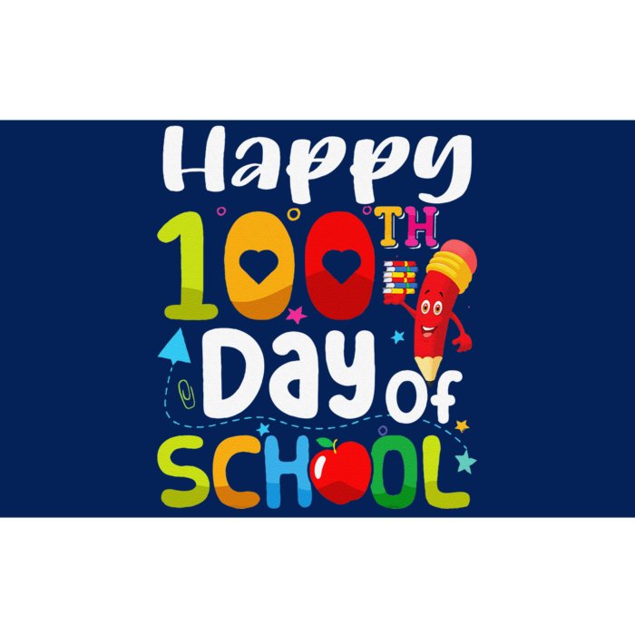 Happy 100th Day Of School 100 Days Of School Teacher Student Bumper Sticker