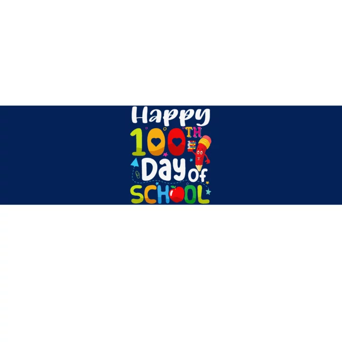 Happy 100th Day Of School 100 Days Of School Teacher Student Bumper Sticker