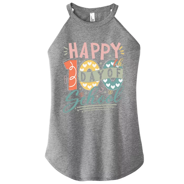 Happy 100th Day Of School 100 Days Of School Teacher Student Women’s Perfect Tri Rocker Tank