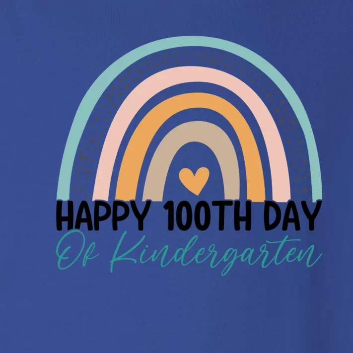 Happy 100th Day Of Kindergarten Teacher Rainbow 100 Days Gift Toddler Long Sleeve Shirt