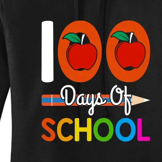 Happy 100th Day Of School Teacher 100 Days Women's Pullover Hoodie