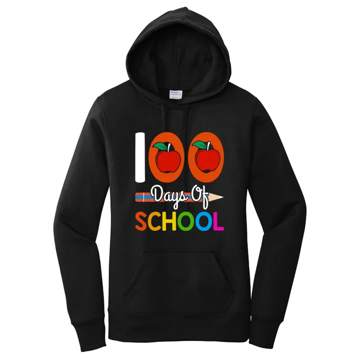 Happy 100th Day Of School Teacher 100 Days Women's Pullover Hoodie