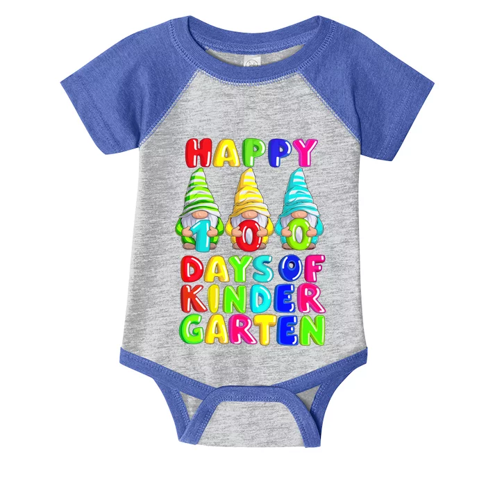 Happy 100th Day Of School Kindergarten Gnome Teacher Gift Infant Baby Jersey Bodysuit