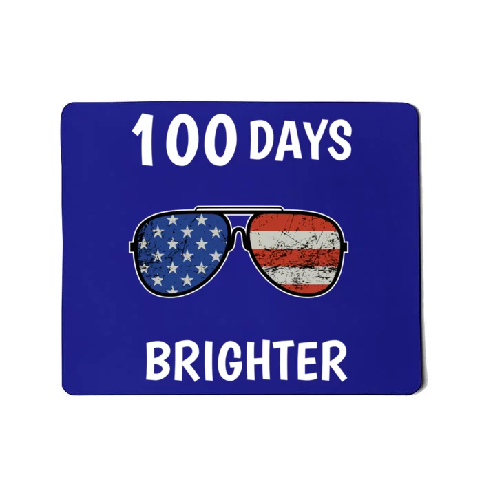 Happy 100th Day Of School 100 Days Brighter Love Sunglasses Gift Mousepad