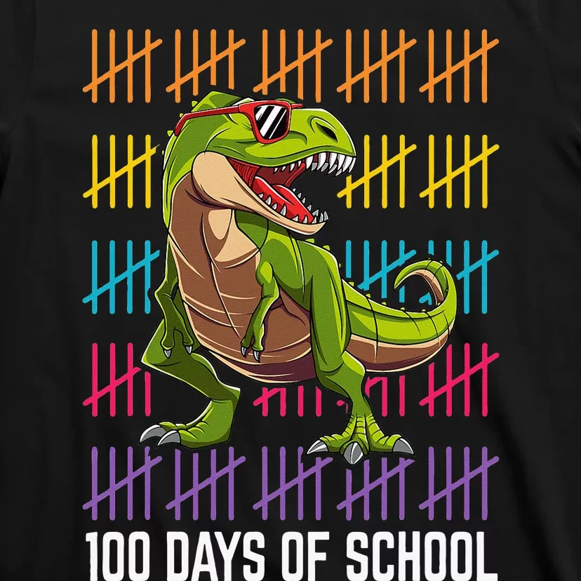 Happy 100 Days Of School For Dinosaur T Rex T-Shirt