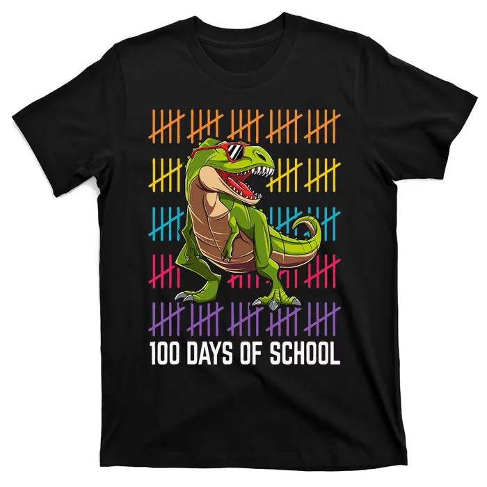 Happy 100 Days Of School For Dinosaur T Rex T-Shirt