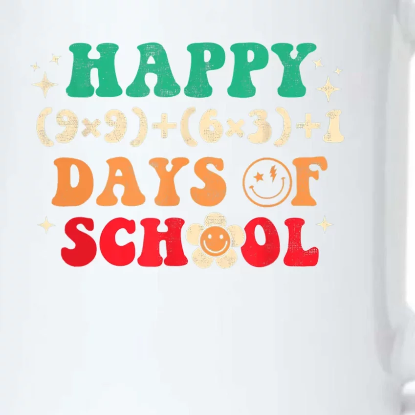 Happy 100 Days Of School 100 Day Smarter Groovy Meaningful Gift Black Color Changing Mug