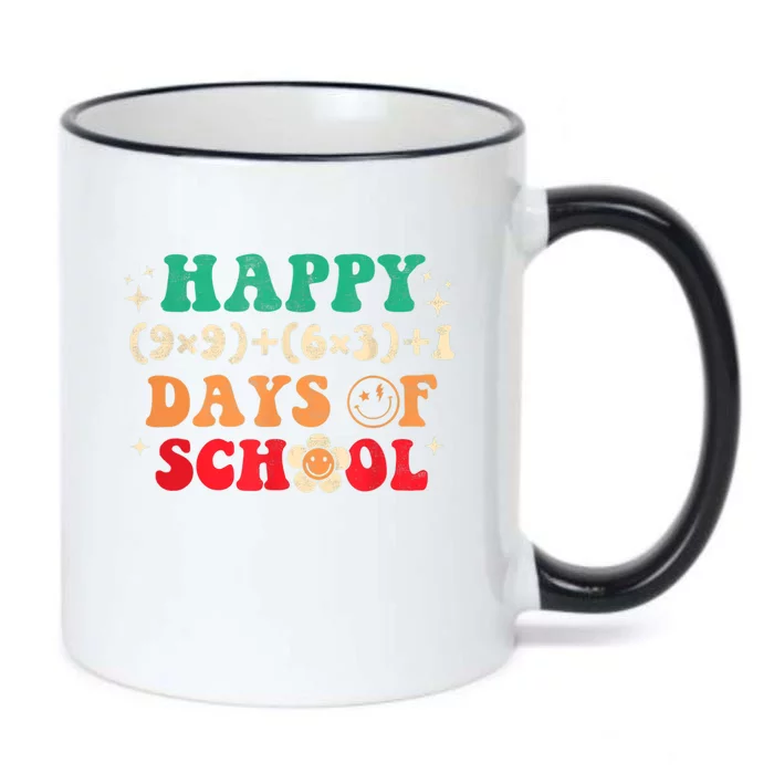 Happy 100 Days Of School 100 Day Smarter Groovy Meaningful Gift Black Color Changing Mug