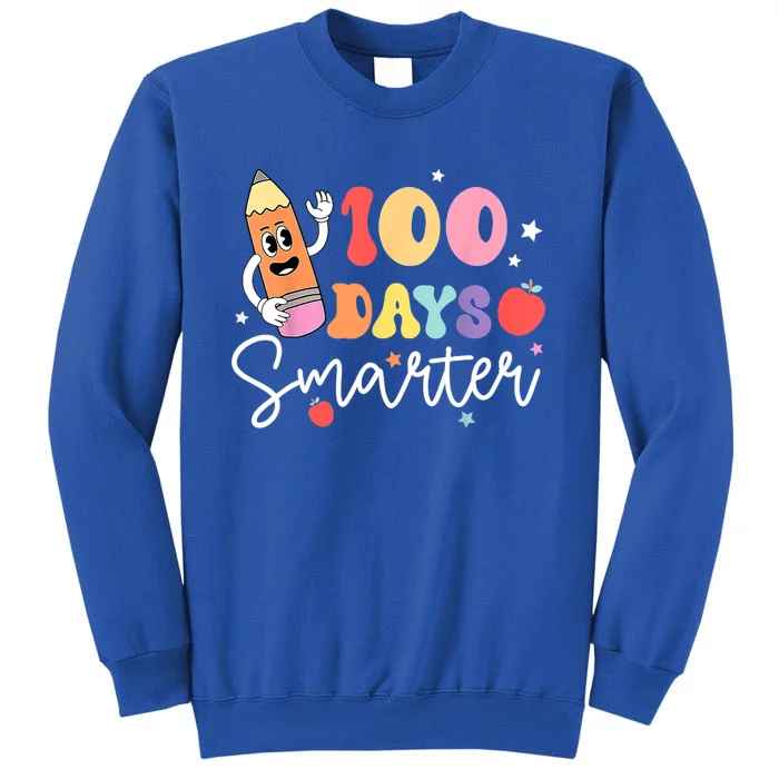 Happy 100 Days Of School 100 Days Smarter Brighter Groovy Gift Sweatshirt