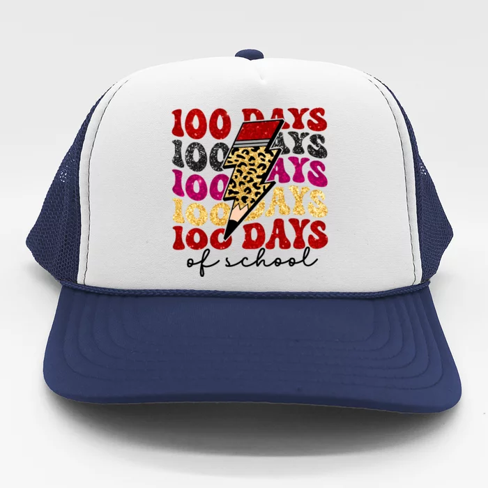 Happy 100 Days Of School Faux Trucker Hat