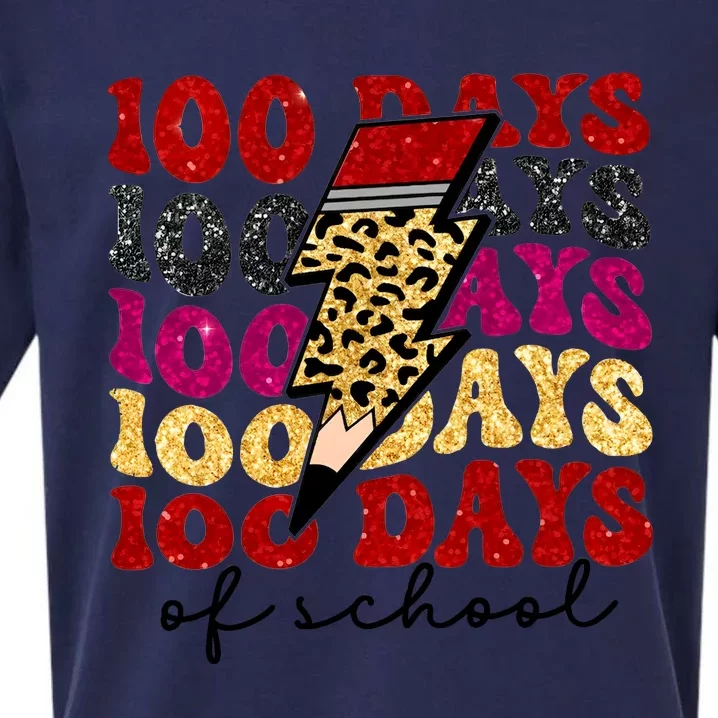 Happy 100 Days Of School Faux Sueded Cloud Jersey T-Shirt