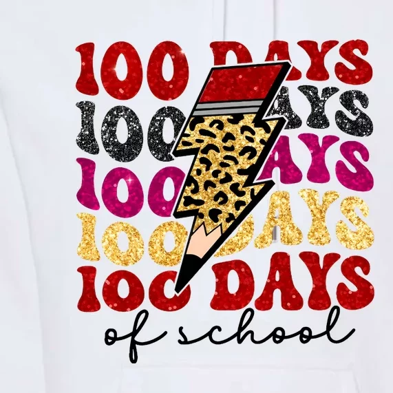 Happy 100 Days Of School Faux Premium Hoodie