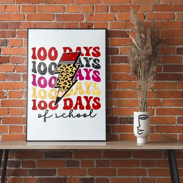 Happy 100 Days Of School Faux Poster