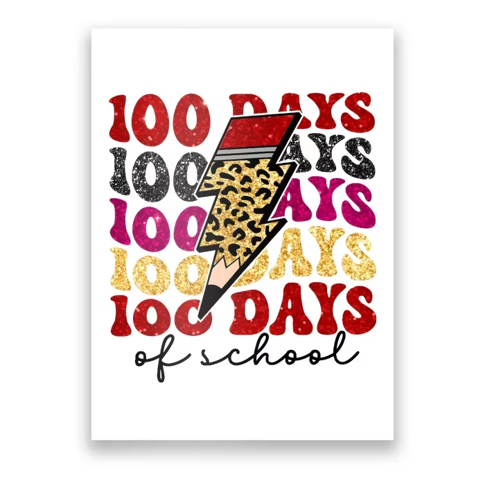 Happy 100 Days Of School Faux Poster