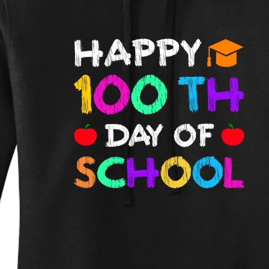 Happy 100th Day Of School For Teacher Or Child Women's Pullover Hoodie