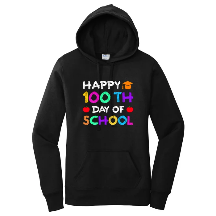 Happy 100th Day Of School For Teacher Or Child Women's Pullover Hoodie