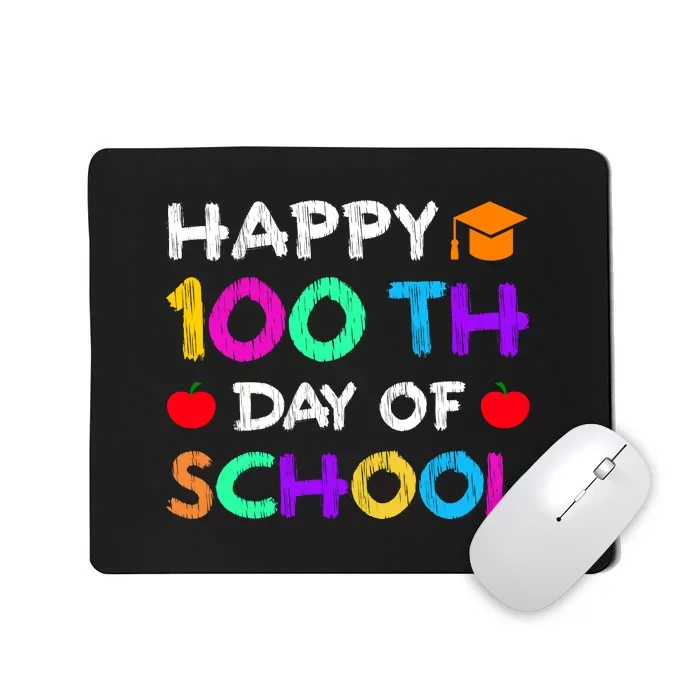 Happy 100th Day Of School For Teacher Or Child Mousepad