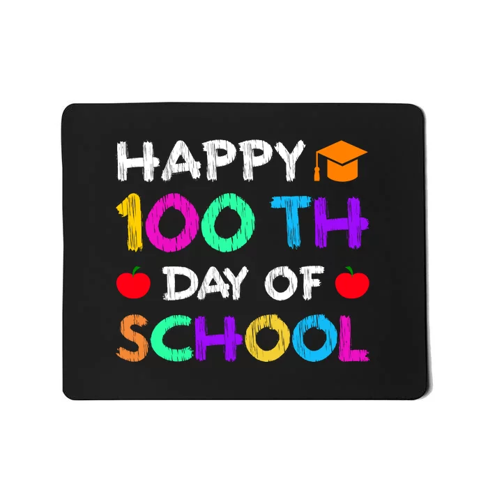 Happy 100th Day Of School For Teacher Or Child Mousepad