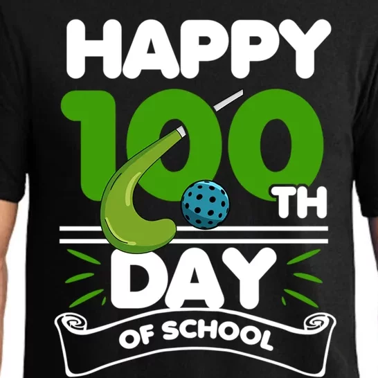 Happy 100Th Day Of School Field Hockey Player Sports Meaningful Gift Pajama Set