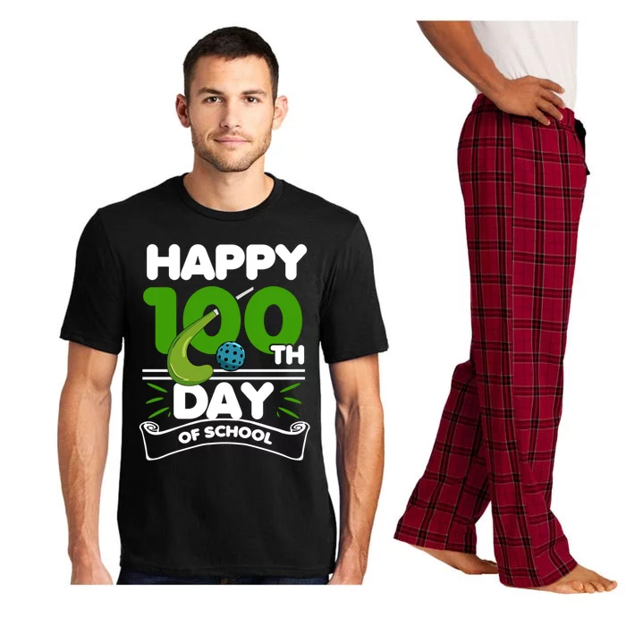 Happy 100Th Day Of School Field Hockey Player Sports Meaningful Gift Pajama Set