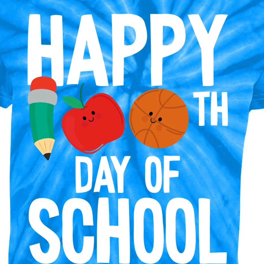 Happy 100th Day Of School 100 Days Kindergarten Pregiftk Gift Kids Tie-Dye T-Shirt