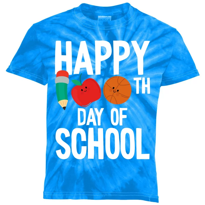 Happy 100th Day Of School 100 Days Kindergarten Pregiftk Gift Kids Tie-Dye T-Shirt