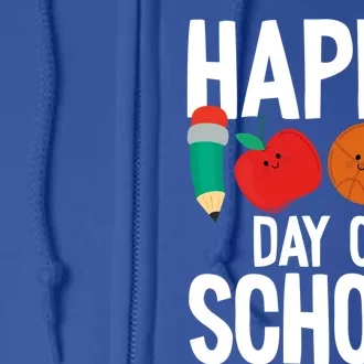 Happy 100th Day Of School 100 Days Kindergarten Pregiftk Gift Full Zip Hoodie