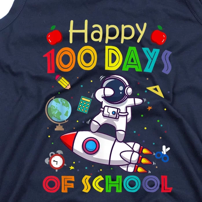 Happy 100 Days Of School Astronaut Outer Space Tank Top