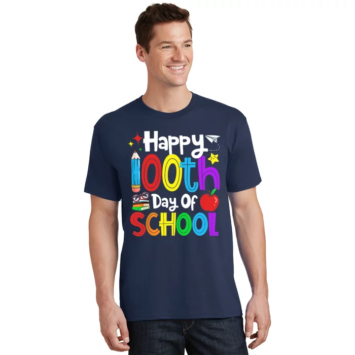 Happy 100th Day Of School Students Teachers 100 Days T-Shirt