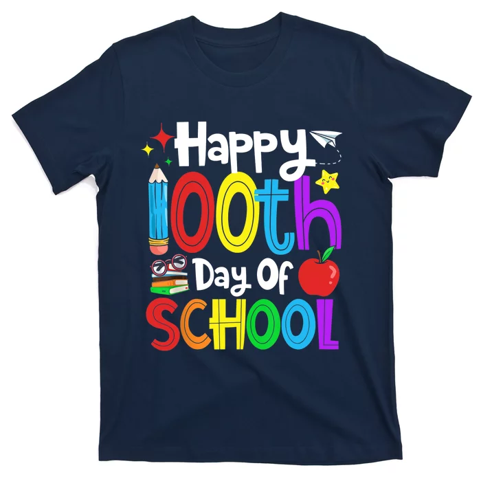 Happy 100th Day Of School Students Teachers 100 Days T-Shirt