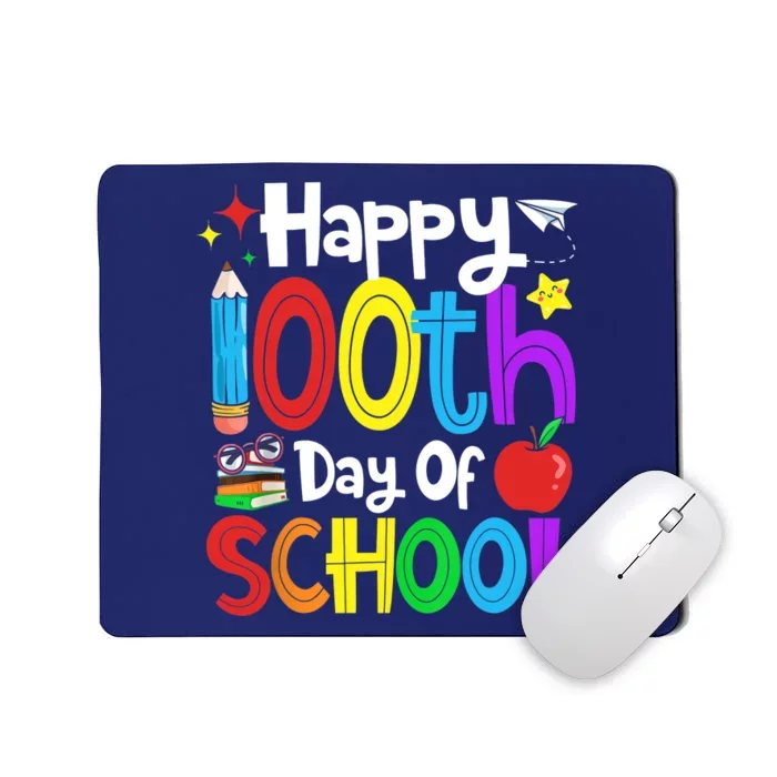 Happy 100th Day Of School Students Teachers 100 Days Mousepad