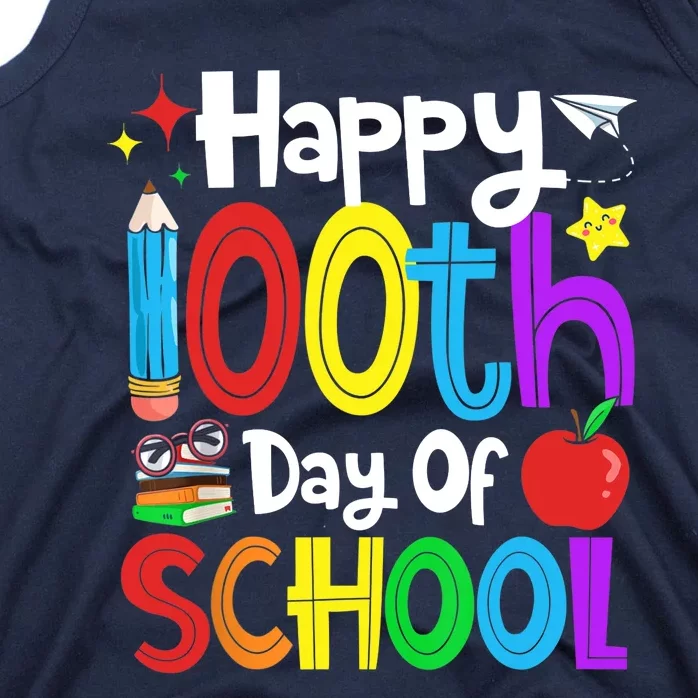 Happy 100th Day Of School Students Teachers 100 Days Tank Top