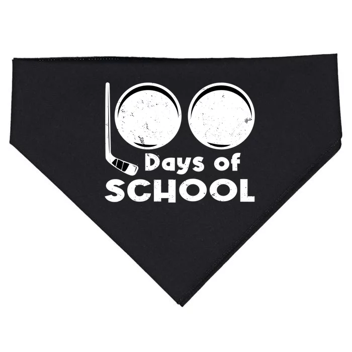 Happy 100 Days Of School Hockey For Teacher And Gift USA-Made Doggie Bandana