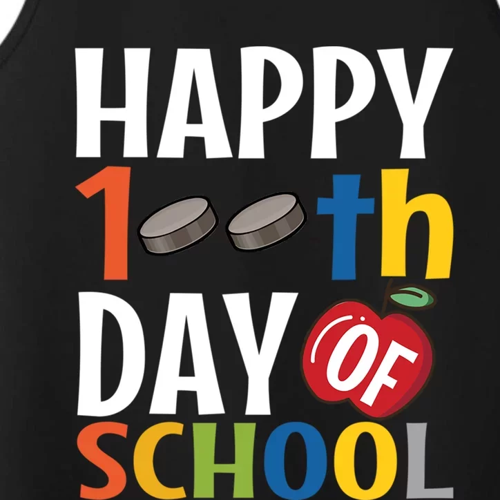 Happy 100Th Day Of School Hockey Teacher Student Gift Performance Tank