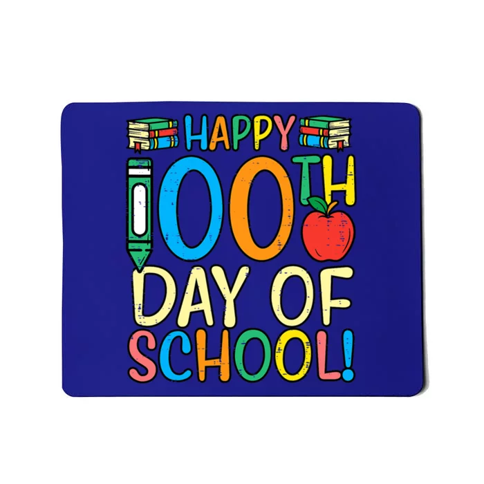 Happy 100th Day Of School 100 Days Smarter Teacher Students Great Gift Mousepad