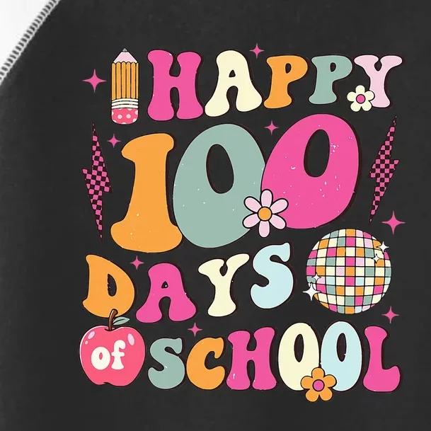 Happy 100 Days Of School Retro Disco 100th Day Of School Toddler Fine Jersey T-Shirt