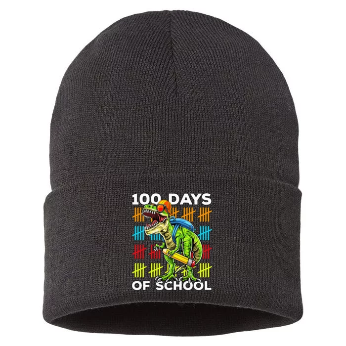 Happy 100th Day Of School Teachers 100 Days Sustainable Knit Beanie