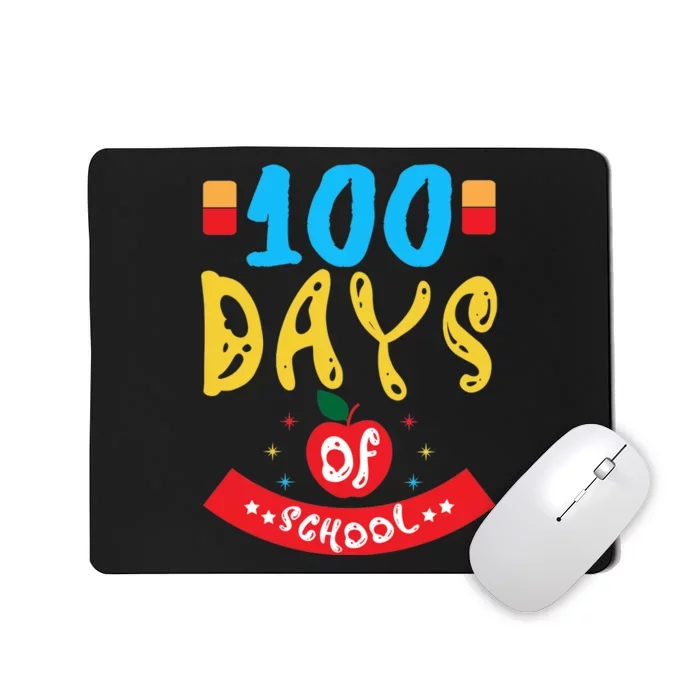 Happy 100th Day Of School For Teacher Or Child Mousepad